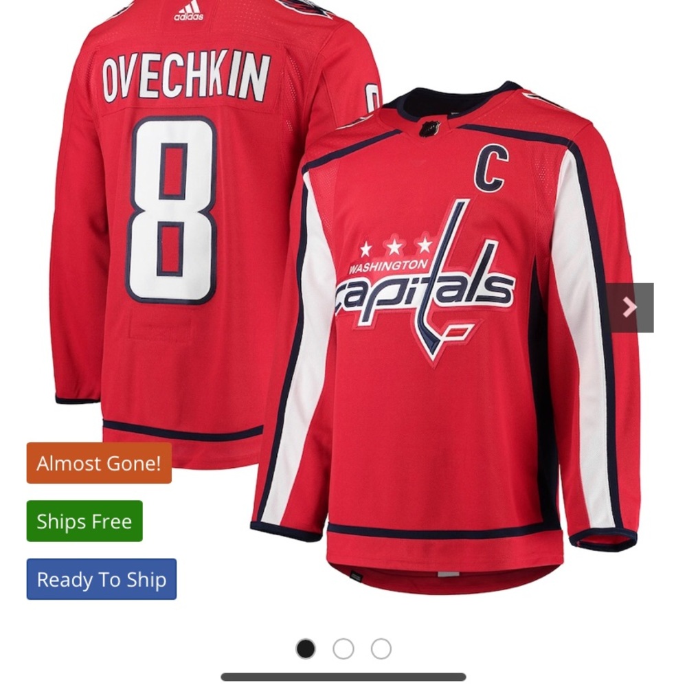 Washington Capital Ovechkin pro jersey Sz 50